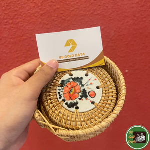 Woven/Rattan Cup Tray Natural Rattan Material For <b>Table</b> Drink Placement Home Decor Craft From Vietnam Export Wholesale - Product Image 2