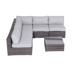 Ensemble de jardin en osier pour 4 personnes, entièrement assemblé, avec coussins confortables pour l'extérieur - Product Image 3