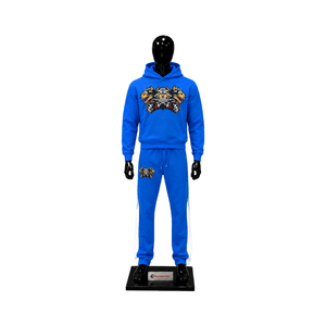 Conjunto Deportivo Personalizado Azul Rey con Gráficos, Sudadera con Capucha y Pantalones Jogger para Hombre, Ropa Deportiva Casual al Por Mayor - Product Image 1