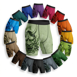 Breathable Quick Dry MMA Fitness Running Tight Fitted Customized Size Training All Season Customized Design Compression Shorts - Product Image 1