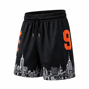 Pantalones Cortos de Baloncesto Personalizados con Estampado, Transpirables, de Malla, para Entrenamiento en el Gimnasio, Ligeros, Estilo Urbano, Deportivos - Product Image 4