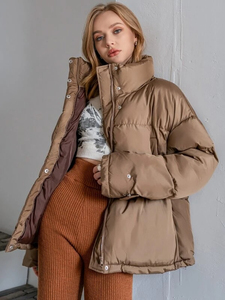 Chaqueta Acolchada de Burbujas para Mujer, Cuello Alto, Talla Grande, Cálida y de Alta Calidad, Modelo 2026 - Product Image 3