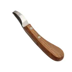 Couteau à sabots en acier Damas de qualité supérieure IRON, outil de fermeur pour le taillage des sabots, lame artisanale, outils vétérinaires, marque privée OEM - Product Image 1