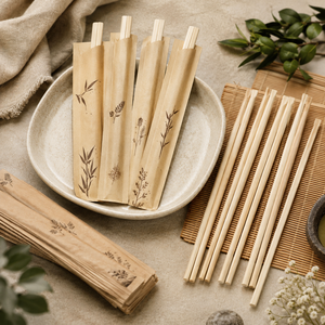 ตะเกียบไม้แบบใช้แล้วทิ้งห่อแยกชิ้นพร้อมบรรจุภัณฑ์แบบกำหนดเอง - Product Image 3
