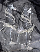 Ensemble de flûtes à champagne de luxe réutilisables pour mariage, verres à toast en cristal de strass soufflés à la main 180 ml pour fiançailles