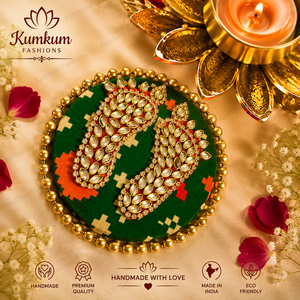 Al por mayor: Decoración navideña ecológica Shri Laxmi Charan Paduka, regalo religioso, recuerdo de Pooja, decoración para entrada, desmontable - Product Image 6