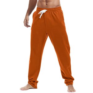 Pantalon homme mi-long coupe droite décontractée, couleur unie, très extensible, style décontracté quotidien, coupe ample et large pour l'automne - Product Image 1