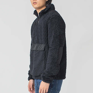 Pull à col montant zippé en molleton bleu marine pour homme, coupe classique, décontracté, pour l'hiver, en tricot, avec col montant, sweats à capuche et pulls pour homme - Product Image 5