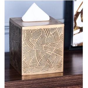 Porte-mouchoirs au design exclusif, finition naturelle, boîte de rangement, accessoires de décoration de table, support pour serviettes en papier - Product Image 4