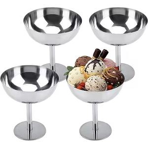 Exclusive Metal Ice Cream <b>Bowl</b> With Spoon <b>Stainless</b> <b>Steel</b> Dessert Dish Stylish Kitchenware Table Decor - Product Image 6