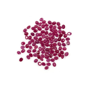 Rubis naturels africains non traités, ovales calibrés 3x5mm, pierres précieuses naturelles en vrac pour la création de bijoux, prêtes à l'emploi - Product Image 1