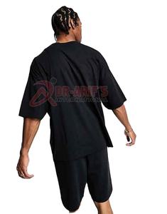 Streetwear d'été décontracté pour hommes, logo personnalisé, ensemble t-shirt et short à manches courtes de grande taille, survêtement décontracté deux pièces respirant - Product Image 1