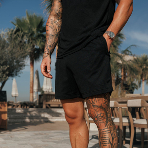 Shorts de sport en molleton 100 % coton épais pour hommes, respirants, en French Terry, pour la course et l'entraînement – Vente en gros - Product Image 5