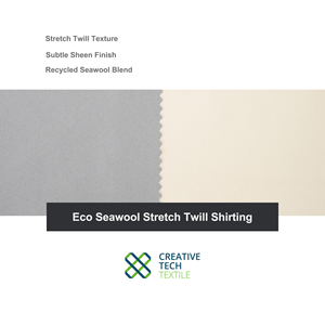 SWL-7G1967 Lana de mar reciclada PET/Poliéster=54/46 P/D, Secado Rápido, Lana de mar sostenible con elasticidad, Hecha con conchas de ostra recicladas - Product Image 6