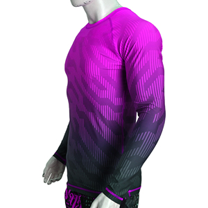 Custom Men <b>Compression</b> Rash Guard Long Sleeve Sublimated BJJ MMA Fight <b>Shirt</b> Quick Dry Breathable Gym Fitness Base Layer Top - Product Image 6