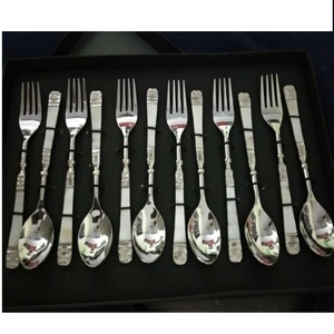 Top Trend Luxury Decorative Flatware Spoon Restaurants Designed Popular Eco-Friendly Stainless Steel Cutlery Set - Product Image 5