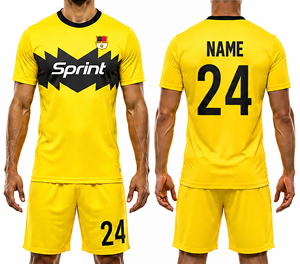 Camiseta de fútbol de secado rápido unisex personalizada, conjunto de uniforme de ropa deportiva sublimada con logotipo de nombre de equipo en blanco para adultos - Product Image 1