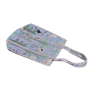 Sac fourre-tout gris matelassé en coton, imprimé léopard bohème, ouverture supérieure, léger, durable, écologique, réversible, pour voyage, plage, shopping, etc. - Product Image 4