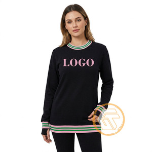 เสื้อสเวตเชิ้ตแขนยาวปักลาย Alpha Kappa สำหรับผู้หญิง  ผ้าฝ้ายฟลีซ 500 กรัม  คอลเลคชั่นฤดูหนาว/ฤดูใบไม้ร่วง  แบรนด์ GREEK TREASURES  แบบสั่งทำพิเศษ - Product Image 1