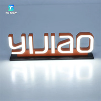 Lettres en relief personnalisées avec éclairage frontal, enseigne en acrylique illuminée 3D, panneau LED pour la publicité extérieure des commerces
