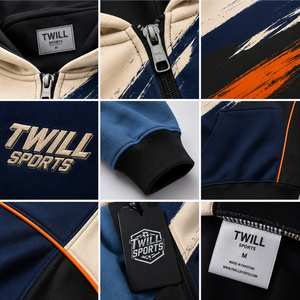 Sudadera con capucha personalizada con cremallera completa OEM, estilo urbano oversize, estampada por sublimación, de forro polar, para hombre y mujer - Product Image 6
