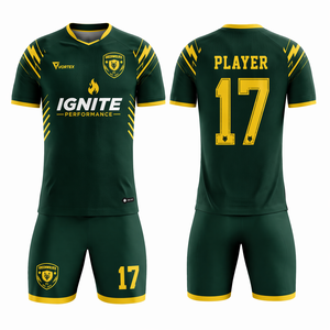 Camiseta de fútbol personalizada para hombre, conjunto de uniforme de poliéster personalizado barato para club deportivo, incluye corte automático con logotipo de nombre - Product Image 1