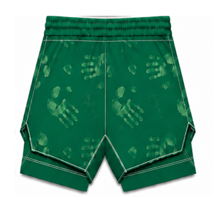 Ensemble de natation vert et blanc, débardeur sans manches dos nageur avec short assorti, maillot de bain léger à séchage rapide pour l'entraînement et la performance - Product Image 6