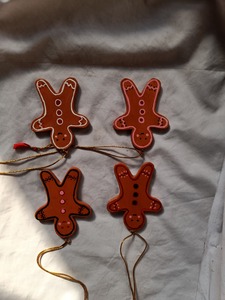 Handmade Gingerbread Man <b>Christmas</b> Hanging Ornament Hand Painted Paper Mache Gingerbread Ornament <b>Christmas</b> Gingerbread Man <b>Tree</b> - Product Image 5