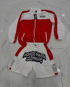 Ensemble survêtement streetwear 2 pièces personnalisé pour homme : coupe-vent court et pantalon cargo zippé en nylon et polyester – Vente en gros, OEM - Product Image 5