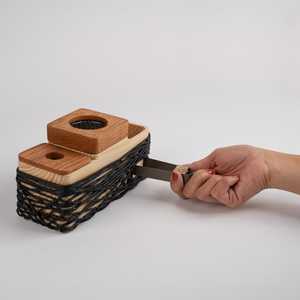 Modern Geometric Incense <b>Burner</b> Black With Pink Mesh Design Aromatherapy Holder All-Season Use - Product Image 5