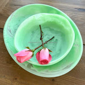 Haute qualité personnalisé fabriqué à la main haute-poli résine bol corne ustensiles de cuisine servant soupe bol sculpté Technique - Product Image 2