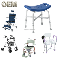 Silla de Ducha Simple de Aleación de Aluminio Personalizada OEM de Taiwán, Dispositivo de Rehabilitación, Ayudas para la Vida Diaria, Fabricación Llave en Mano