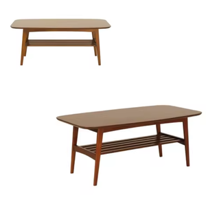 Table basse de design moderne et contemporain en bois massif de teck pour salon, patio, hôtel, prête à l'emploi - Product Image 2