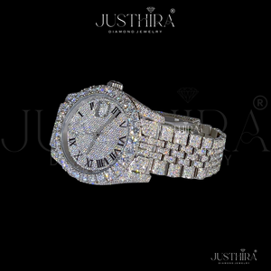 Montres-bracelets pour hommes en quartz, luxueuses et tendance, serties de diamants Moissanite, best-sellers, provenant d'un fournisseur indien de premier plan, prix d'usine - Product Image 4