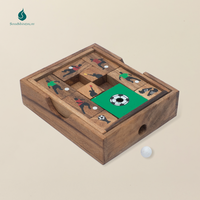Juego de Fútbol de Madera Estilo Klotski, Rompecabezas de Bloques Deslizantes, Juguete Educativo Deportivo para Familias, Edades 8+, Ecológico y No Tóxico