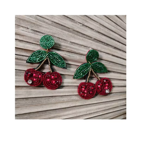 Boucles d'oreilles pendantes ethniques faites à la main en alliage de zinc avec perles, collection de cadeaux tendance, bijoux fantaisie pour femmes - Product Image 4