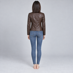 Chaquetas de cuero para mujer modernas con textura de cuero suave, estilo elegante, ajuste cómodo y construcción duradera. - Product Image 2