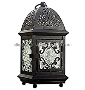 Personalización colgante linterna de Metal Vintage jardín linterna de hierro con vidrio para boda interior sala de estar jardín - Product Image 1