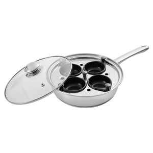 Padella Antiaderente in Acciaio Inox per Uova Sode con 4 Scomparti Rimovibili - Product Image 1