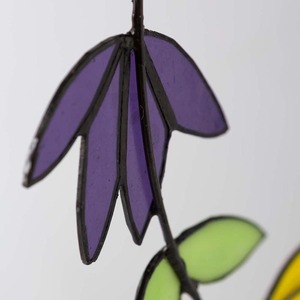 Beautiful Stained Glass Floral Wreath With Colorful Art <b>Flowers</b> And Green Leaves Handmade Unique <b>Wall</b> Hanging Window <b>Decoration</b> - Product Image 5