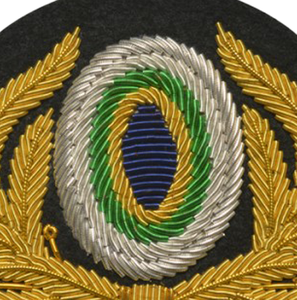 Hand Embroidered Bullion Wire Badges with Sequins Metal Decorations Eco-Friendly Luxury Fashion Customized Badges From Pakistan - Product Image 5