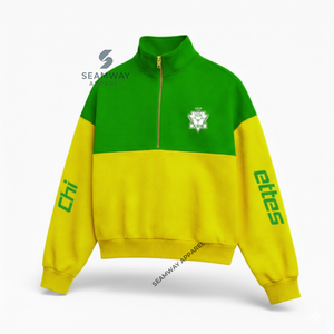 Sudadera con cremallera corta para mujer Chi Eta Phi, jersey casual con cuello simulado y cremallera, suéter con cuello alto y cremallera. - Product Image 2