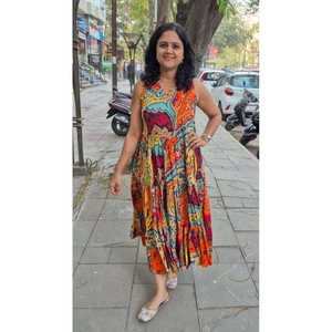 Une pièce longue à couches en pur coton orange - Product Image 5