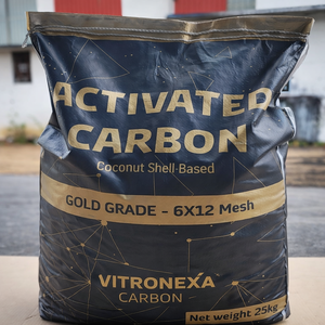 Carbón Activado Granular de Cáscara de Coco 6x12 US Mesh Size Iodine 1100 CTC 55 Min para Proceso CIP/CIL de Lixiviación de Oro con Attrition 2% - Product Image 2