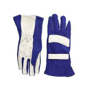 Full Finger Racing Gloves White Black PU Non-Slip Outdoor Riding Unisex - Product Image 5