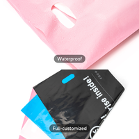 Sac à provisions en plastique en gros en ligne d'usine avec poignée découpée poly sacs de transport pour accessoires et vêtements
