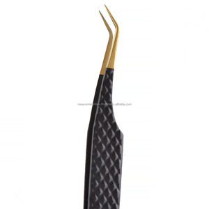 Pinzas para Pestañas de Acero Inoxidable de Grado A+ con Punta Inclinada para Extensión de Cejas de Reeax Enterprises - Product Image 6