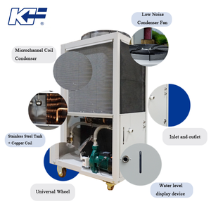 Enfriador de Agua Industrial Kingfit 1-15p Refrigerado por <span class=keywords><strong>Aire</strong></span>, <span class=keywords><strong>Precio</strong></span> de Fábrica, Compresor Copeland, Ecológico, 380V, para Plástico - Product Image 2