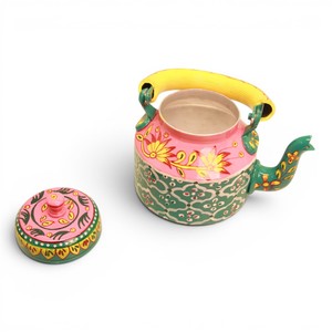 Handcrafted Printed Aluminium <b>Tea</b> Kettle Decorative Vintage Teapot Home Decor Serving <b>Pot</b> - Product Image 2