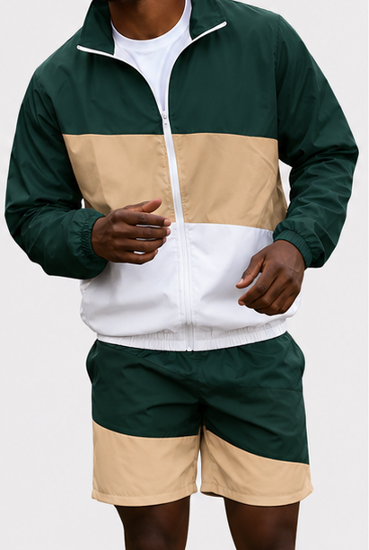 Forest Green / Sand Beige / White